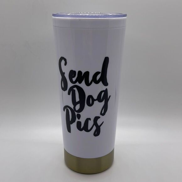 NWT SEND DOG PICS 16oz Tumbler with Lid - Picture 2 of 4
